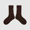 1781 Calcetines para Niños al por Mayor ZYZ Otoño/Invierno Calcetines de Media Caña Bordados con Letras, Estilo Universitario, Tejido de Doble Aguja, Calcetines de Algodón para Niños y Niñas