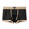 Roupa Íntima Masculina de Cetim Masculina Seda Gelada Respirável 2025 Esportiva Antibacteriana Forro de Seda Cueca Boxer Seda Gelada Secagem Rápida