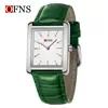 Reloj Cuadrado Retro Oufani de Cuarzo Correa Simple Versátil Reloj Literario para Estudiantes Sin Segundero Delgado para Mujer