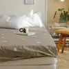 Xiang Ling Premium Fresco e Simples Estilo Ins Camada Dupla Gaze 100% Algodão Peça Única Fronha, Capa de Edredom, Lençol de Cima, Lençol com Elástico, Jogo de Cama