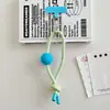 Correa Corta para Teléfono Móvil con Cuentas de Bolas de Hilo de Colores, Llavero con Tarjeta en Forma de T para Cámara, Correa de Muñeca Anti-Pérdida, Correa de Mano para Taza de Agua Portátil