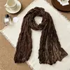 Lenço de Seda Marrom Retrô para Cabeça de Mulher, Novo Estilo Outono e Inverno, Lenço de Cabelo Doce e Cool, Cinto, Lenço Quadrado, Acessórios, Lenço de Seda com Cor de Outono e Inverno