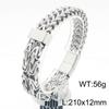 Pulsera de Moda Hip Hop Street Celebridad de Internet Simple Dominante Puntada de Cadena Positiva e Inversa Cadena Imperial Acero Inoxidable Pulsera para Hombre