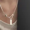 Colar Pingente Letra em Prata de Lei 925, Fashion, Requintado, Simples, Estiloso, Nicho, Personalizado, Design Ins, Corrente para Clavícula para Mulheres