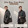 Bolso Bandolera de Cuero Crazy Horse con Solapa, Bolso para Portátil de 16 pulgadas, Bolso Cruzado de un Solo Hombro para Hombre, bolso mensajero