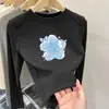 Camiseta de manga larga para niños, nuevo estilo otoño/invierno, con lindos estampados de dibujos animados, diseño moderno y ajustado para niñas