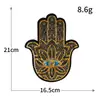 Patch de Tecido Bordado Computadorizado Olho de Palma Totem Bordado Lantejoula Bordado Grande Tamanho Boutique Patch Decorativo Adesivo para Roupas
