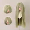 Peluca para Muñeca BJD, Cabello Largo Recto Suave Tipo Seda con Flequillo Largo, Cabello Personalizable para Muñecas de 346 Puntos, Accesorio para Vestir