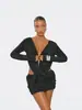 Moda Transfronteriza Europea y Americana para Mujer 2026 Vestido Delgado con Abertura Estilizador Verano Nuevo Vestido Corto sin Espalda
