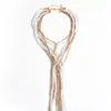 Collar de borlas multicapa vintage europeo y americano con perlas y diamantes, cadena para la clavícula personalizada de nicho transfronterizo de alta gama para mujer