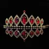 Diadema de corona de cristal transfronteriza diadema de strass ojo de caballo oro plata chica europea y americana accesorios de boda nupcial