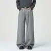 Pantalones Casuales Rectos de Algodón Puro para Hombre Shanggu, Estilo Americano Moderno, Lavados, Holgados, de Cintura Media, para Primavera y Otoño
