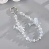 Nuevo colgante de manzana y mariposa con cuentas hecho a mano para teléfono, con un toque de alta gama, charm de cadena doble para bolso, cadena para colgar el teléfono, regalo
