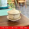Xícara de Chá com Tampa, Tigela de Chá Sancai, Conjunto de Chá Kung Fu Cerâmico Branco Extra Grande para uma Pessoa, Porcelana Azul e Branca com Tampa, Amazon