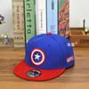 Gorra de Béisbol Infantil de Ala Plana con Logo del Escudo del Capitán América Mz3724 Gorra Benhui Adecuada para 1-4 Años Ala Grande
