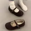 Zapatos de Mary Jane peludos de color gris avanzado mixto para mujer Otoño/invierno calzado de exterior con algodón cálido de felpa zapatos sencillos Birkenstocks