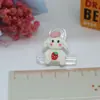 Coelho Morango Fofo Coelho Cartoon Doce Acessórios de Resina Cola de Creme Patch para Capa de Celular Infantil Acessórios de Cabelo
