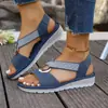 Sandalias Peep-Toe para Mujer con Hebilla Metálica, Wish Comercio Transfronterizo, Cuerda de Cáñamo Decorativa, Sandalias de Cuña Talla Grande para Mujer Estilo Europeo y Americano de Amazon