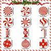 24 peças de decoração de Natal de doces de bengala, enfeites pendurados para árvore de Natal, escultura em madeira de bengala, doces de hortelã, natal