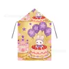 Fiesta de Cumpleaños Hecha a Medida de Fábrica Elementos de Pastel de Cumpleaños Capa Linda Pequeña Capa Estampada con Capucha con Cordón
