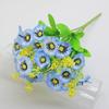 5 Cabezas de Narciso, Crisantemo Pequeño, Decoración de Piso para el Hogar, Flores Artificiales, Venta al por Mayor de Comercio Exterior Transfronterizo, Ramo Simulado para Celebraciones de Boda