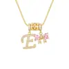Collar con Letras Dopamina Popular Transfronterizo Set de Tres Piezas con Accesorios de Lazo, Elegante y Versátil Set de Collares con Letras