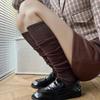 Calcetines Bajos Blancos JK para Mujer Otoño Temprano Algodón Rayados Negros Calcetines de Rizo Marrones Calcetines Cortos Grises Calcetines de Media Caña