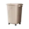 Cubo de basura para el hogar, contenedor de almacenamiento móvil de gran capacidad con ruedas para sala de estar, baño y inodoro, cesta de basura engrosada