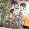 Estilo Little Red Book: Me gusta el ambiente de un día lluvioso, el estado de ánimo melancólico de una chica estilo japonés, pegatinas decorativas de gelatina, pegatinas DIY para planificador Guka