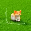Micro-paisaje Lindas Figuras de Familia de Zorros Pequeños Kawaii Partículas Jardinería Paisajismo DIY Accesorios Decorativos Adornos Mini