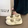 Zapatos de Entrenamiento Alemanes con Velcro para Mujer 2026 Nuevo Estilo Caliente Primavera Otoño Transpirables Suela Plana Zapatos Blancos para Mujeres Embarazadas Zapatos Deportivos Individuales