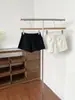 Verano 2026 Nuevo Estilo Coreano Ins Dulce Simple Elegante Versátil Cordón Pantalones Cortos Casuales de Cintura Alta Pierna Ancha para Mujer