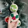 Adornos de bola de Navidad de flor de ganchillo terminada para productos nuevos transfronterizos, comercio exterior al por mayor, decoración del hogar, decoraciones de escritorio, regalos navideños