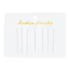 Embalaje de cartón duradero de tamaño grande para pinzas para el cabello de niños, PVC blanco lechoso de lujo ligero 12 cm tarjeta para pinzas para el cabello cuadrada con estampado dorado al por mayor