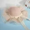 Sombrero de Paja Estilo Francés Ondulado para el Sol para Mujeres al Aire Libre en Verano, de Alta Gama, Ala Ancha, Lazo de Encaje, Protección Solar