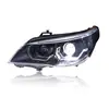 Adequado para montagem de farol BMW Série 5 03-10 E60 com olhos de anjo LED modificados, luzes diurnas e pisca sequencial