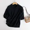 M Estilo Europeu e Americano Transfronteiriço 2026 Nova Moda Elegante Feminino Atacado Gola Lapela Manga Curta Cor Sólida Simples Malha para o Dia a Dia