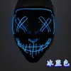 Máscara Luminosa Formato V LED Luz Fria Preta Formato V Horror Carnaval Halloween Dança Passo Fantasma Dança de Rua Pegadinha