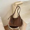 Bolso de Ante Retro Maillard Bajo el Brazo para Mujer 2026 Nueva Tendencia Otoño Gran Capacidad para Viajar al Trabajo Bolso de Hombro Único Cruzado