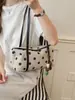 Bolso de Mano de Verano con Lunares Yuezizi para Mujer 2026 Nuevo de Gran Capacidad Casual Bolso de Hombro para Estudiantes Viajes al Trabajo Bolso Almohada