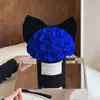 [En Stock] Nuevo Producto Cubo de Abrazo con Lazo Mediano Caja de Regalo con Flores Preservadas