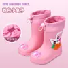 Novo Modelo 2026 Galochas Infantis para Meninas, Antiderrapantes, Forradas com Lã, Sapatos Impermeáveis para Meninas, Bebês e Pré-escolares