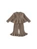 Bangxuan 2026 Primavera y Otoño Nuevo Estilo Coreano Ropa para Niñas, Conjunto de Dos Piezas de Pantalones de Punto para Bebés Niñas