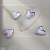 Unha concha amor jóias atacado borda dourada cor mágica Fritillaria amor diamante pequeno pêssego coração decoração de unhas acessórios
