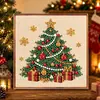 Kit DIY de Pintura de Pérolas de Natal 5D Papai Noel Rena com Borda Impressa Pintura Diamante Artesanal Decoração de Casa