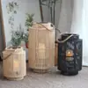 Lámpara de viento nórdica tejida a mano, candelabro para hotel, B&amp;B, decoración suave, candelabro, lámpara de viento para patio de villa retro japonesa
