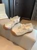 Tenis Lindos y Originales, Zapatos de Entrenamiento Alemanes Calados de Cuero Genuino para Mujer, Zapatos Casuales Mary Jane Transpirables Color Panda Verano y Otoño, Sandalias