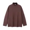 Camiseta de manga larga de forro polar engrosada, cálida y acogedora, con cuello semi-alto, disponible para hombres y mujeres, perfecta para otoño e invierno