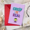 Compra directa transfronteriza de tarjetas de felicitación divertidas de Halloween para cementerio de fantasmas, tarjetas de regalo de invitación creativas y peculiares
