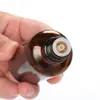 Botella Marrón de Aceite Esencial de 15 ml, Botella Marrón Dosificadora de 30 ml, Botella Marrón de Vidrio para Mezclas de 10 ml con Tapa Grande para Perfume